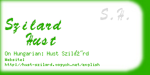 szilard hust business card